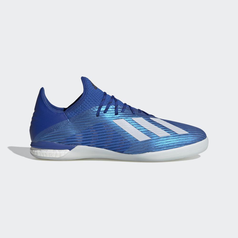 Adidasi Fotbal Adidas X 19.1 Indoor Barbati Romania - Albastru Regal/Albi/Negrii EG7134